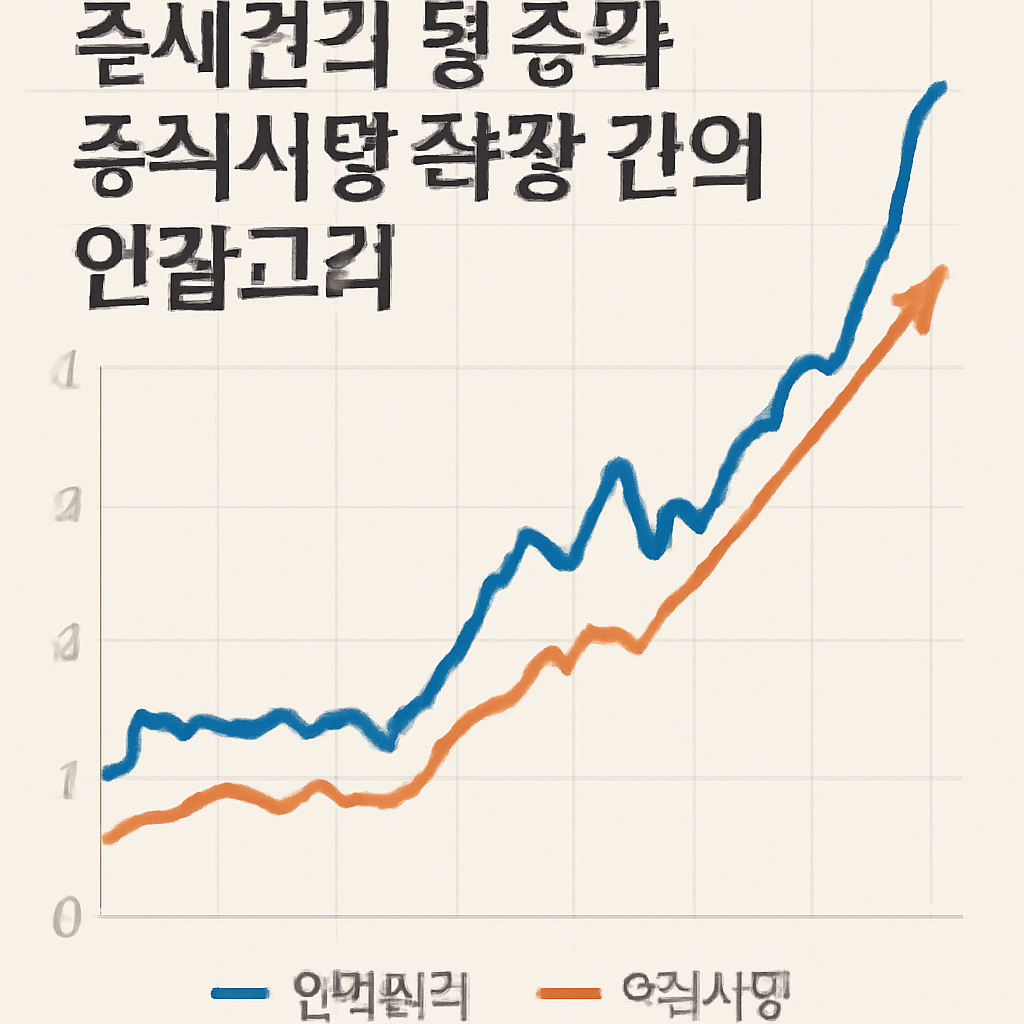 국채금리와 주식시장 변화 추세 그래프