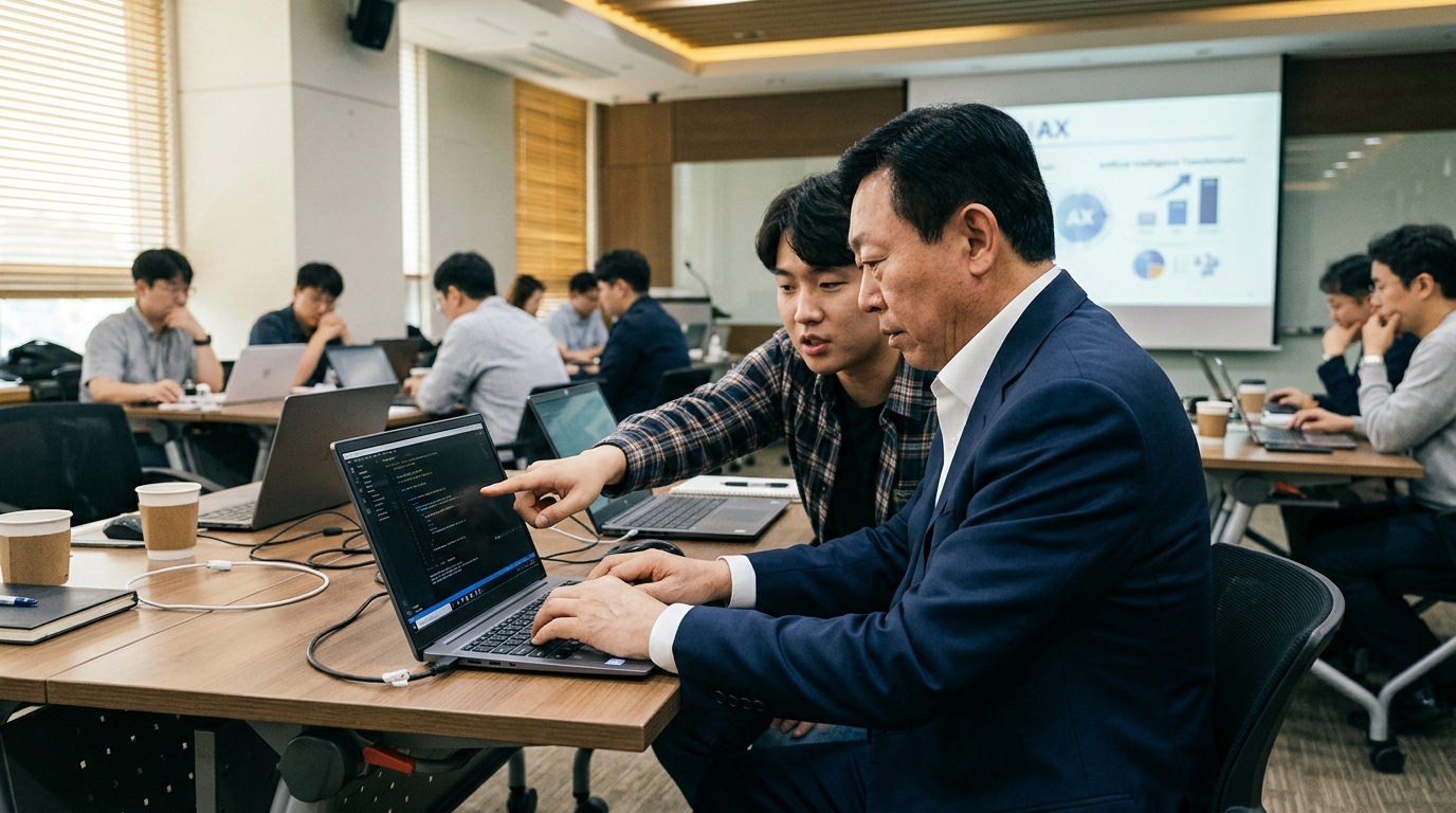 신동빈 회장 AI 실습, AX 전환이 롯데 생존 전략인 이유